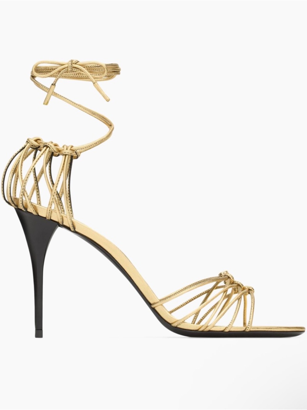 Saint Laurent Babylone Sandals in Metallic Leather 41 - Picture 2 of 8
